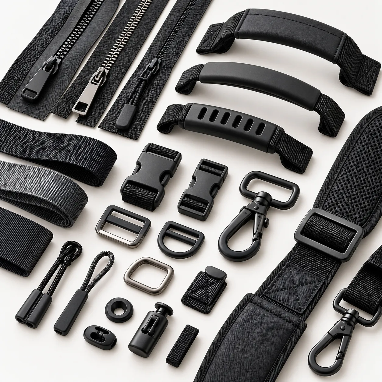 Custom convertible travel bag zippers handles straps and hardware