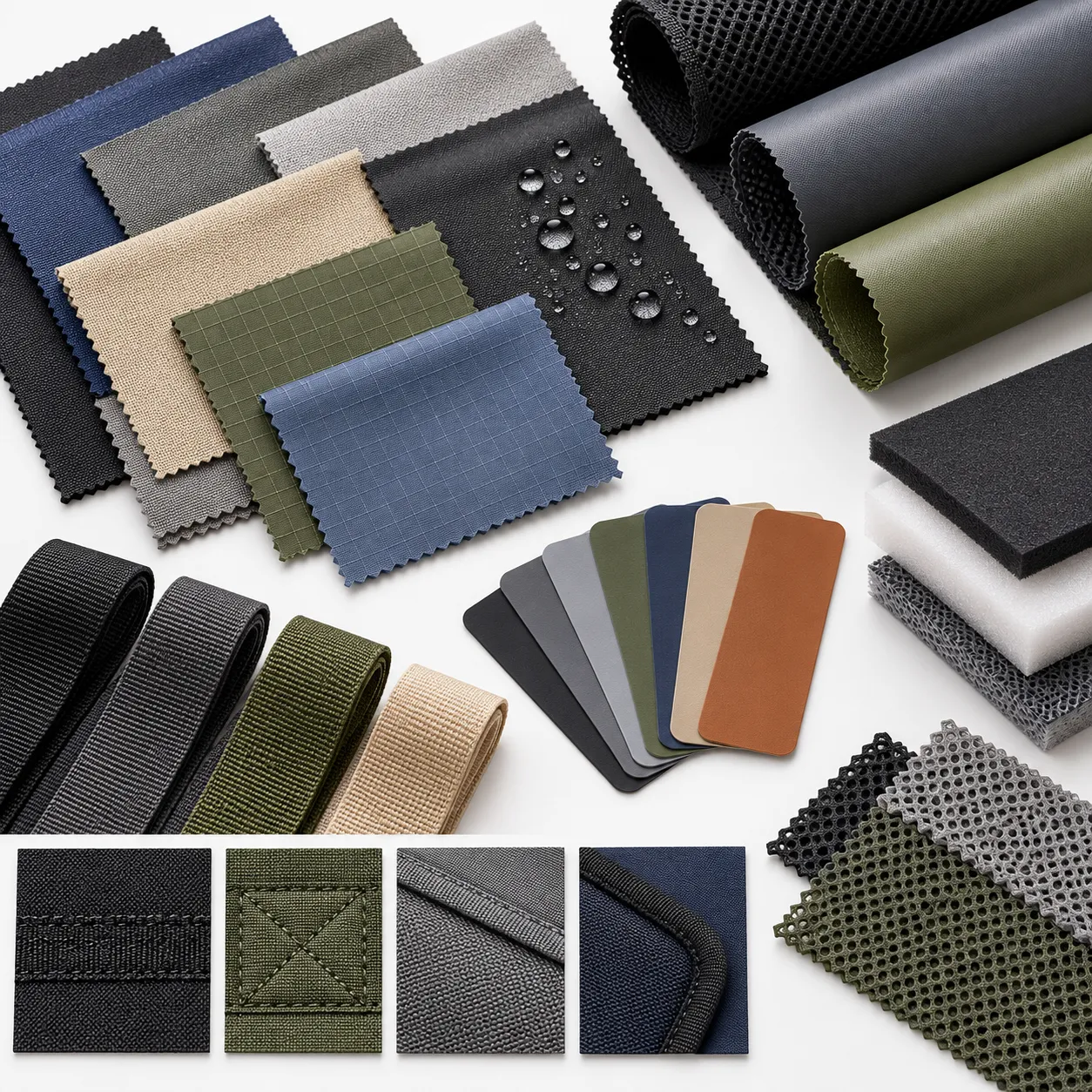 Convertible travel bag fabric and material options