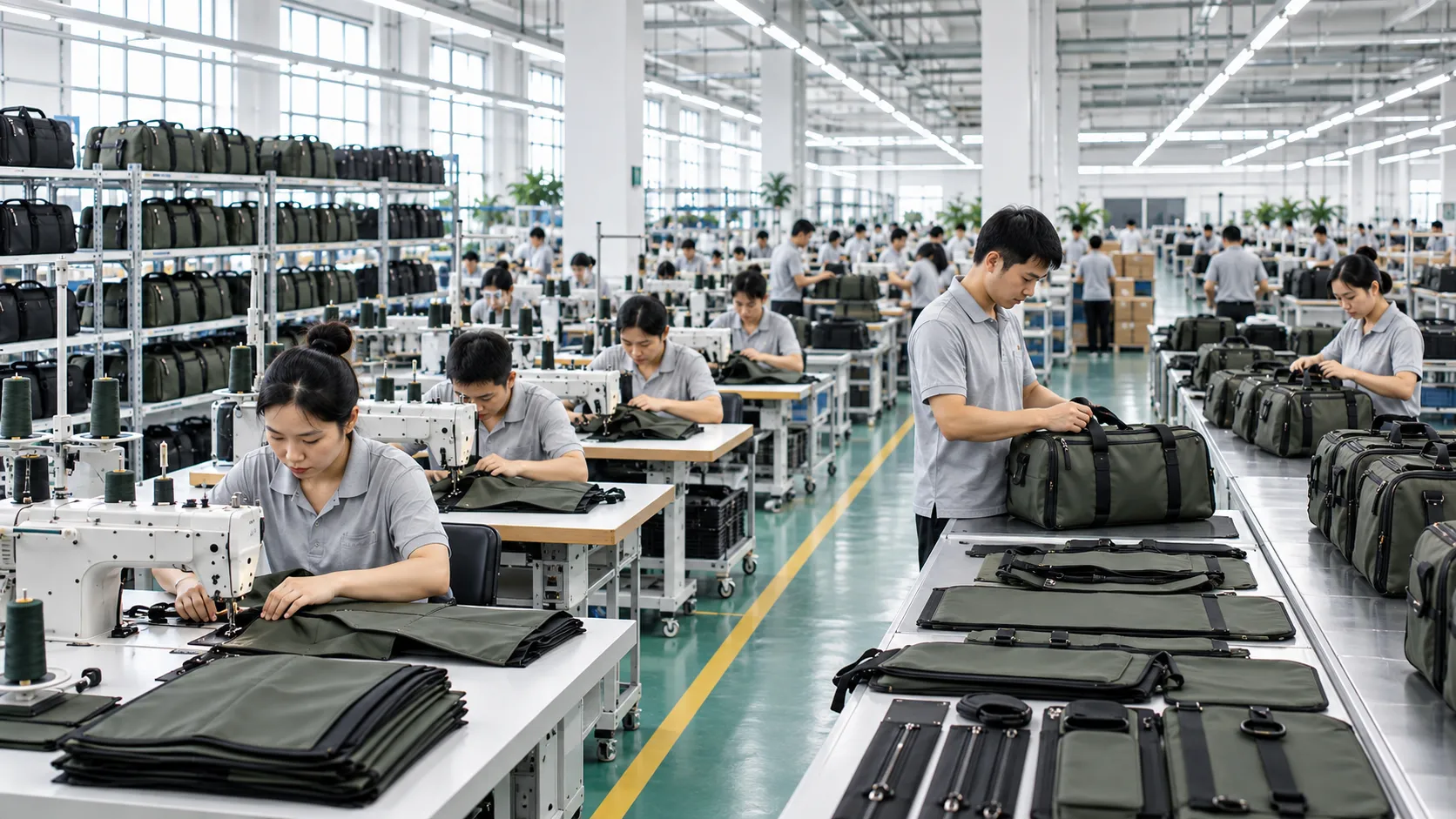 Travel Bag factory production scene