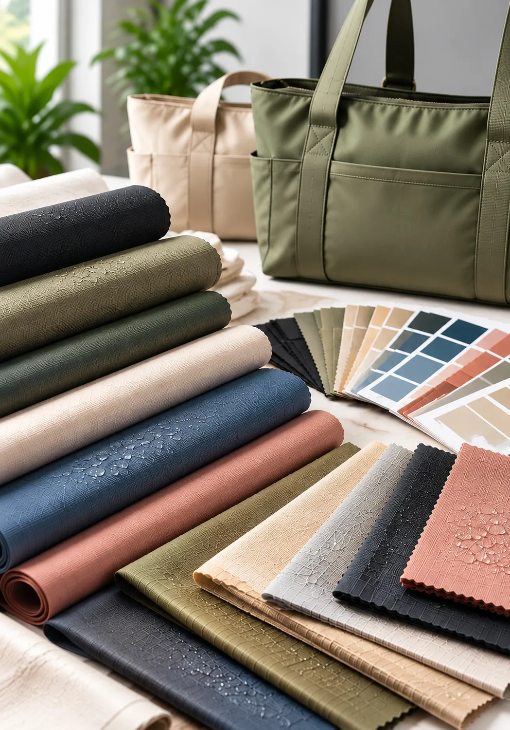 Travel tote bag fabric and material options