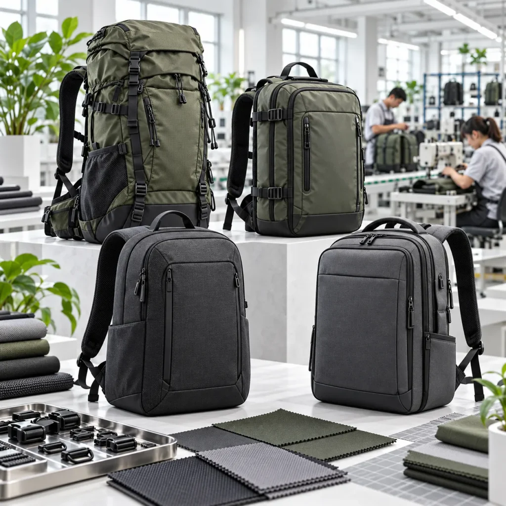 Different types of quality backpacks for hiking travel commuting and laptop use