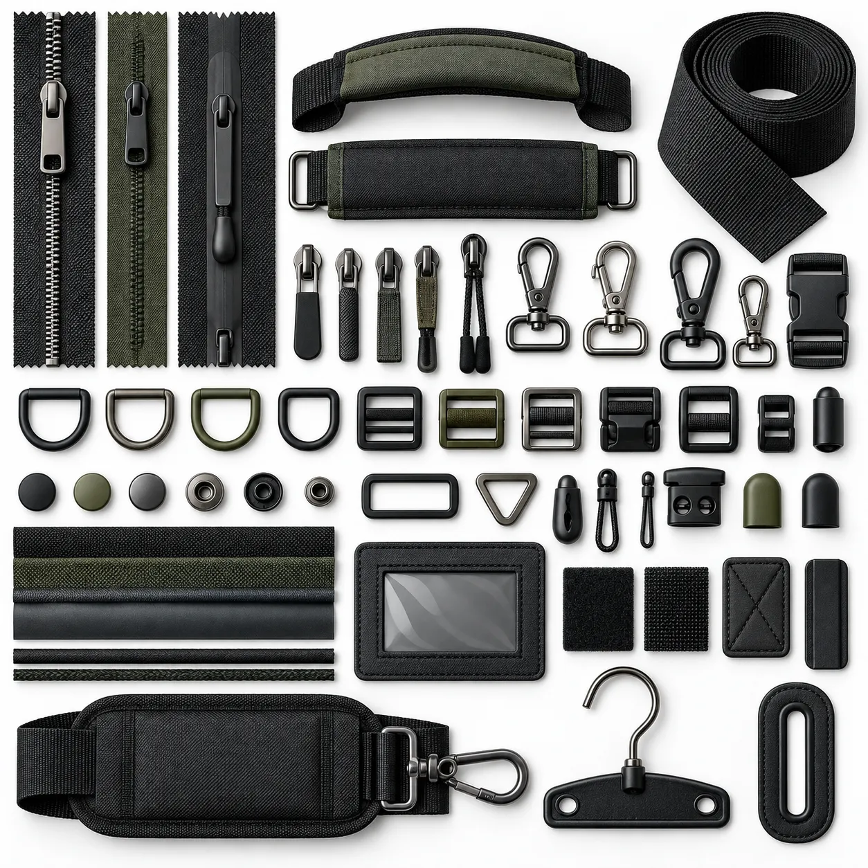 Custom garment bag zippers handles and hardware