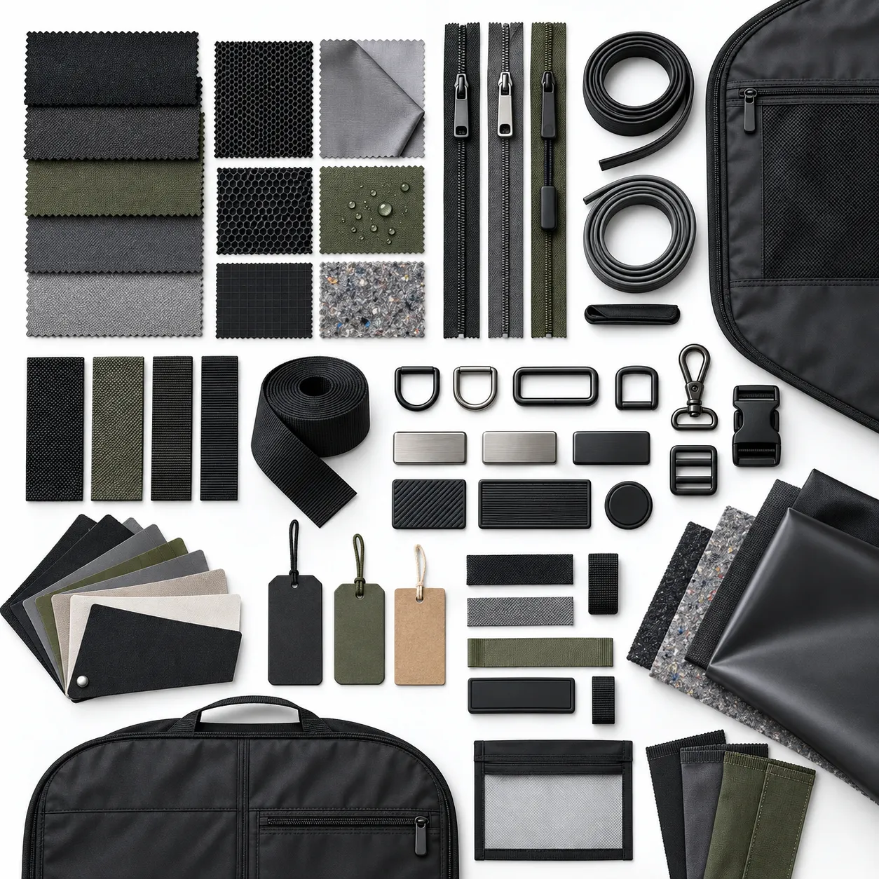Travel garment bag fabric and material options