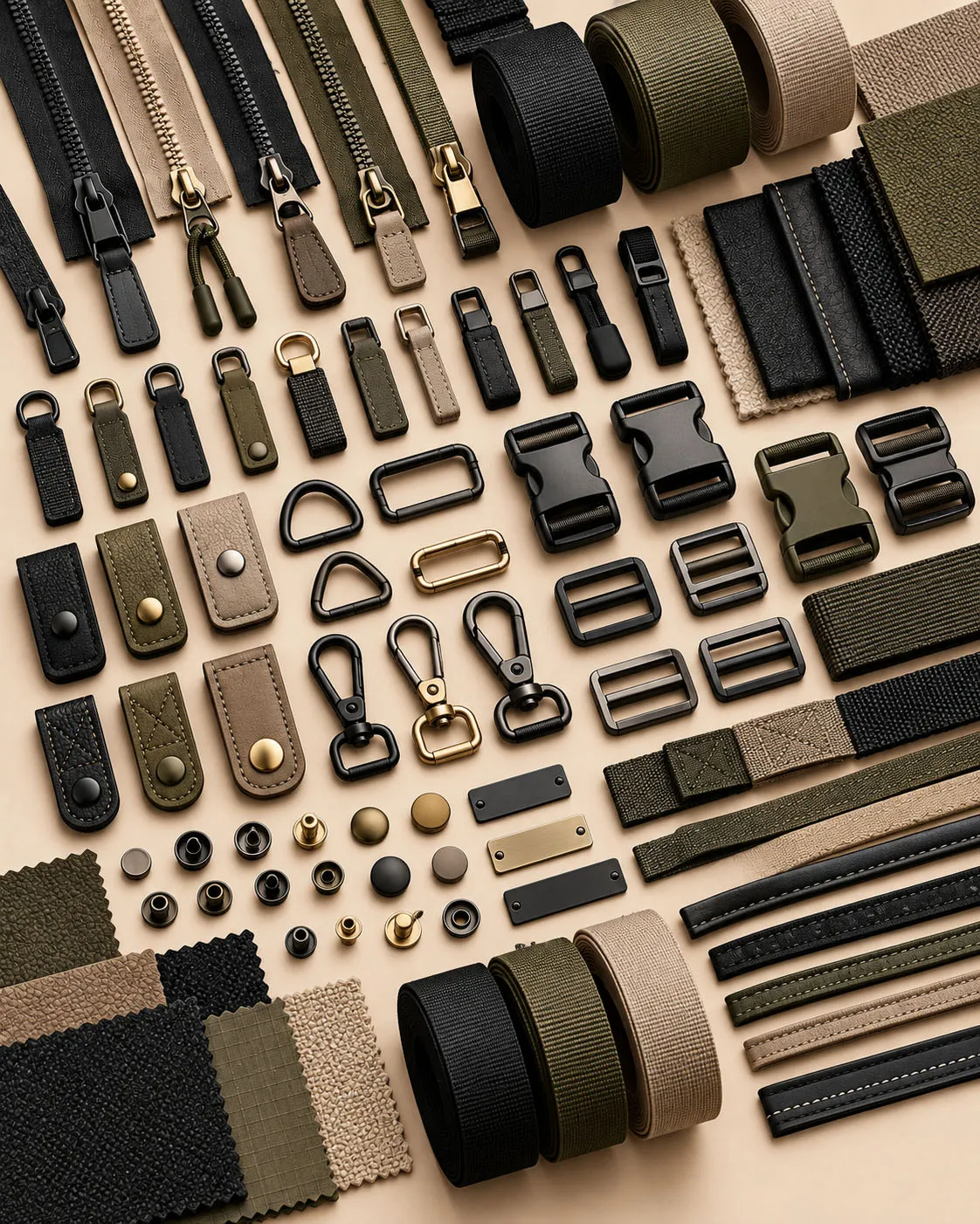 Crossbody Camera Bag Hardware and Divider Components
