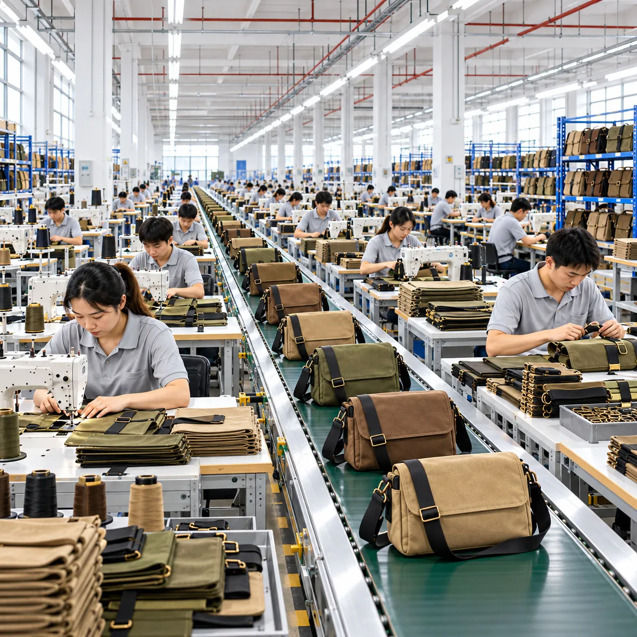 Canvas Crossbody Bag Production Line