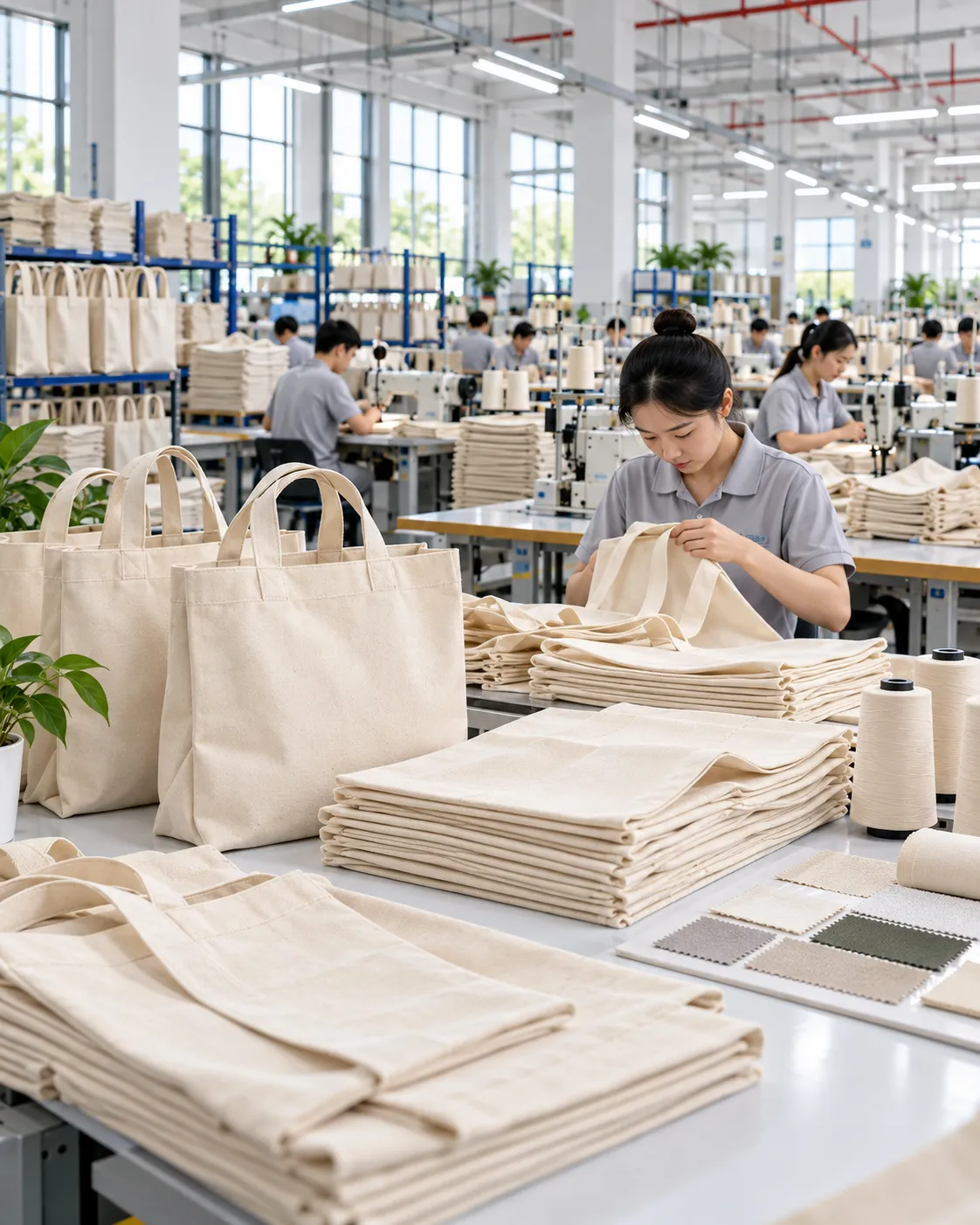 Cotton tote bag manufacturing production line