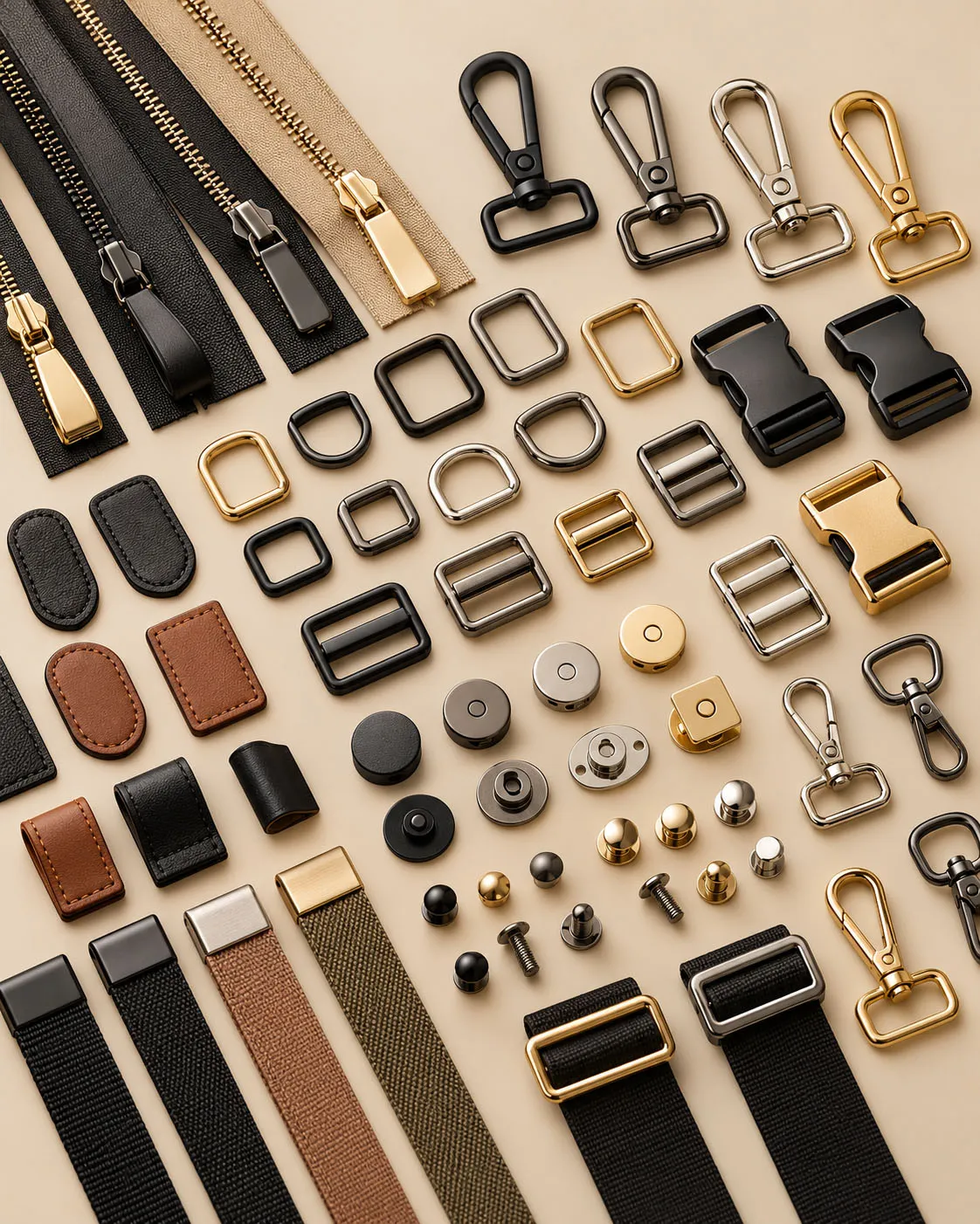 Crossbody Sling Bag Hardware Components