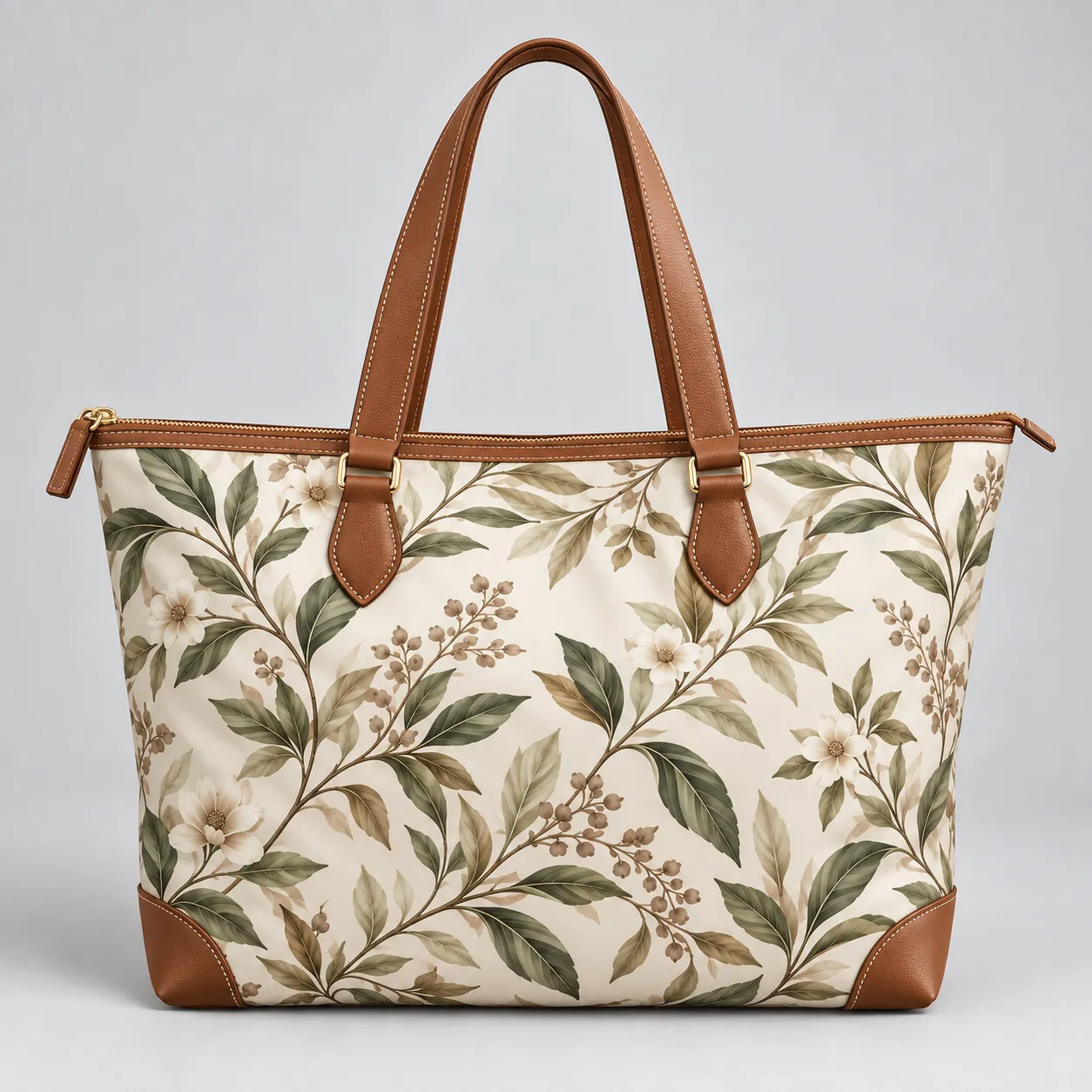Printed Nylon Tote Bag