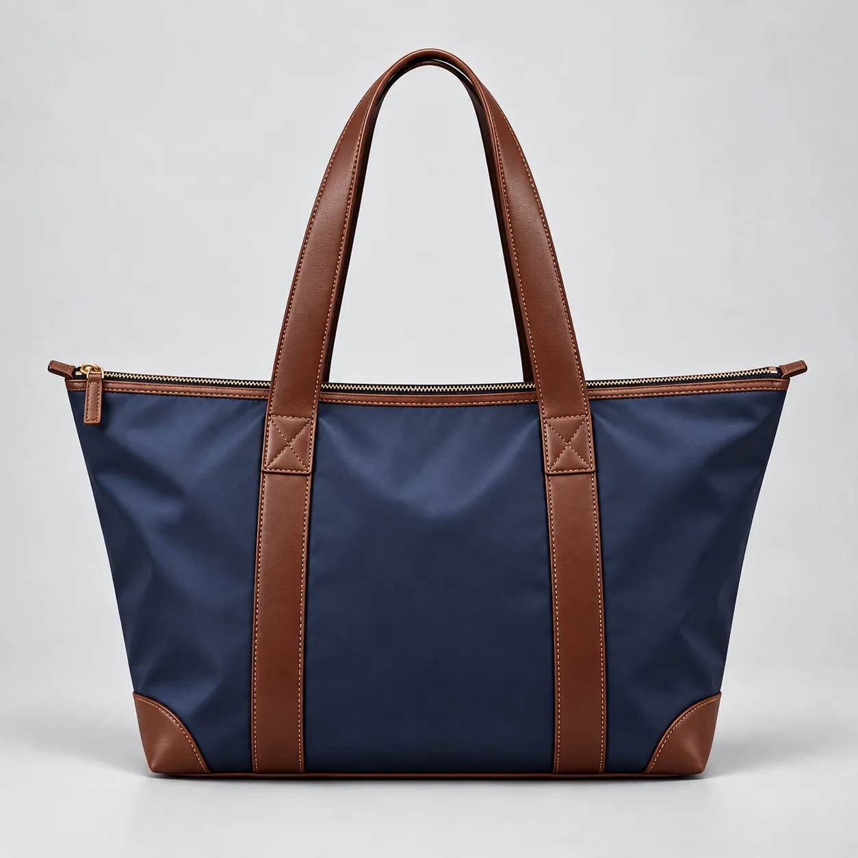 Zippered Nylon Tote Bag